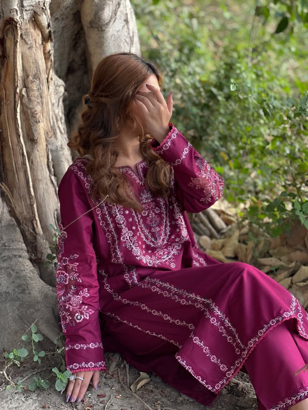 HEAVY EMBROIDERY PURE LAWN 2PC