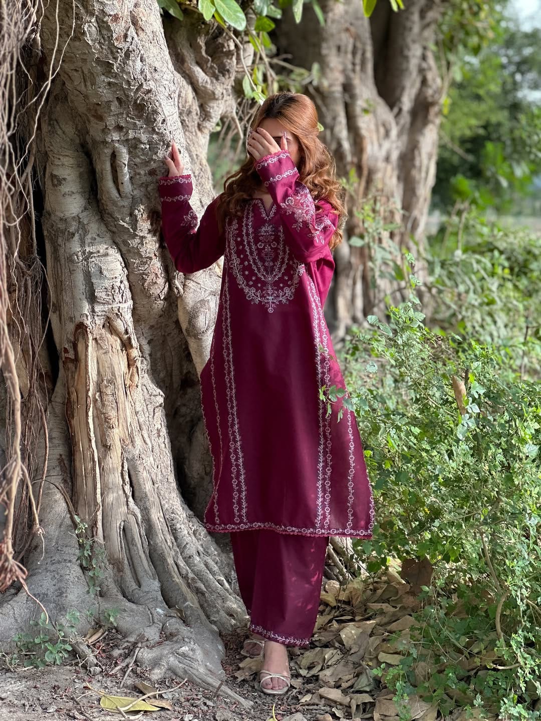 HEAVY EMBROIDERY PURE LAWN 2PC