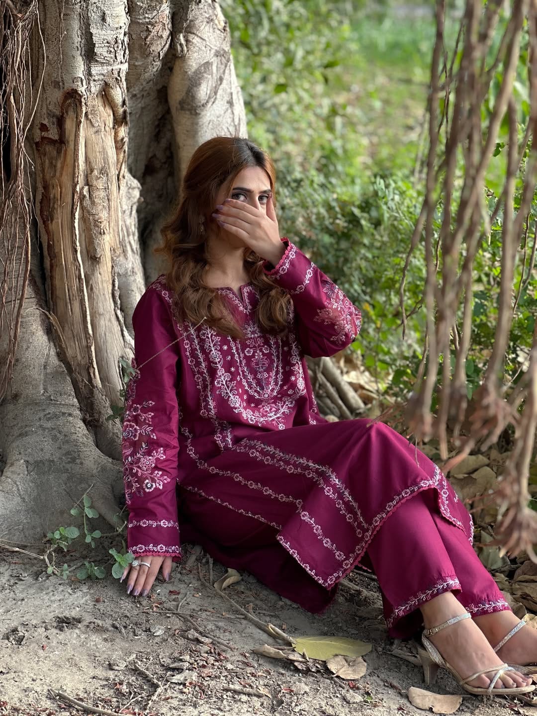 HEAVY EMBROIDERY PURE LAWN 2PC
