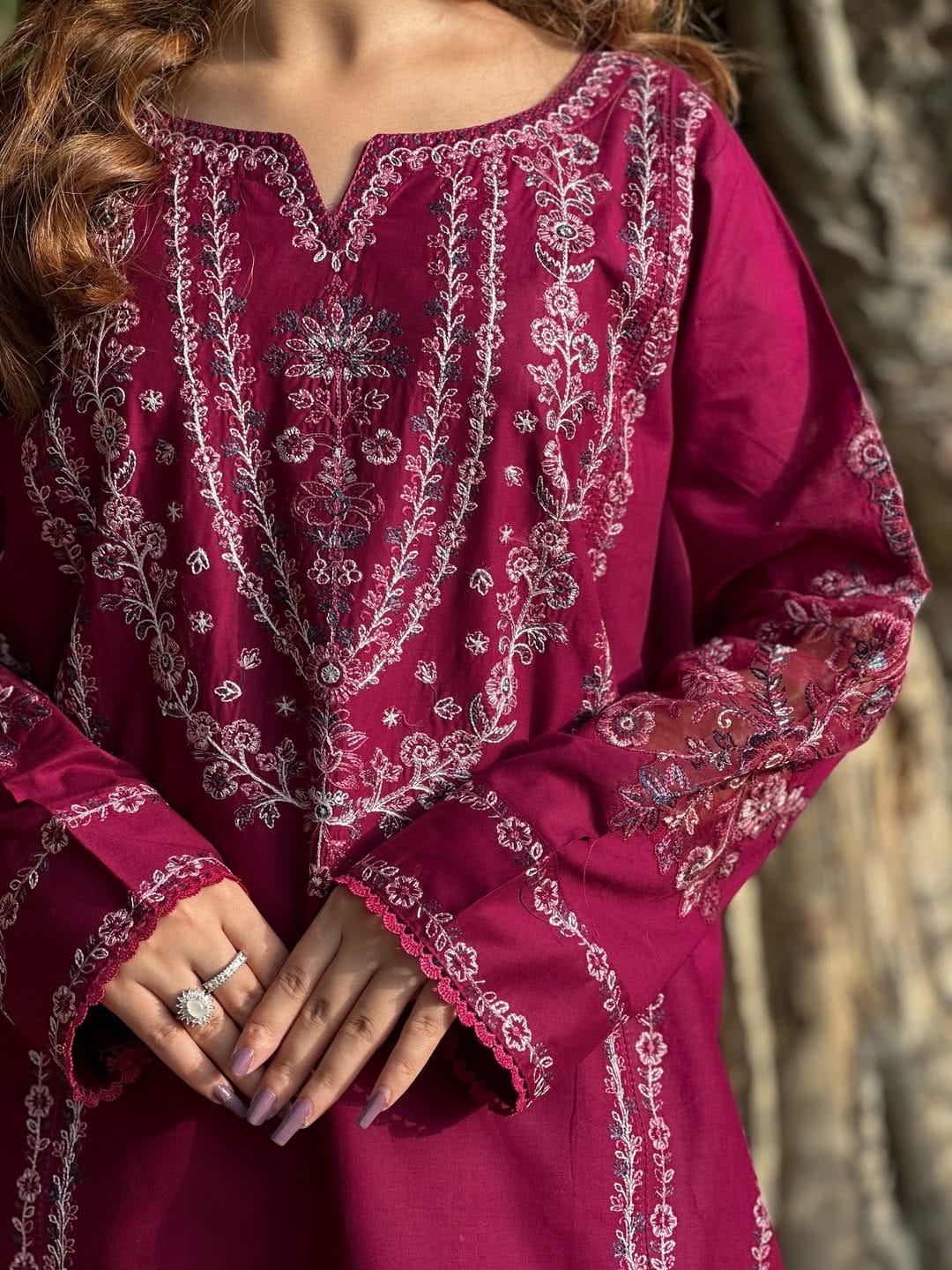 HEAVY EMBROIDERY PURE LAWN 2PC