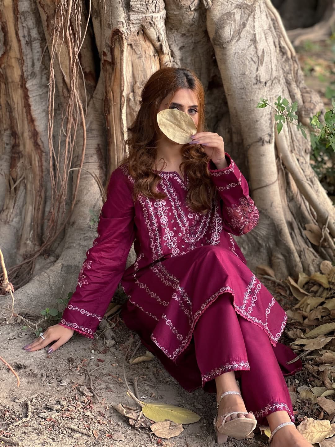 HEAVY EMBROIDERY PURE LAWN 2PC