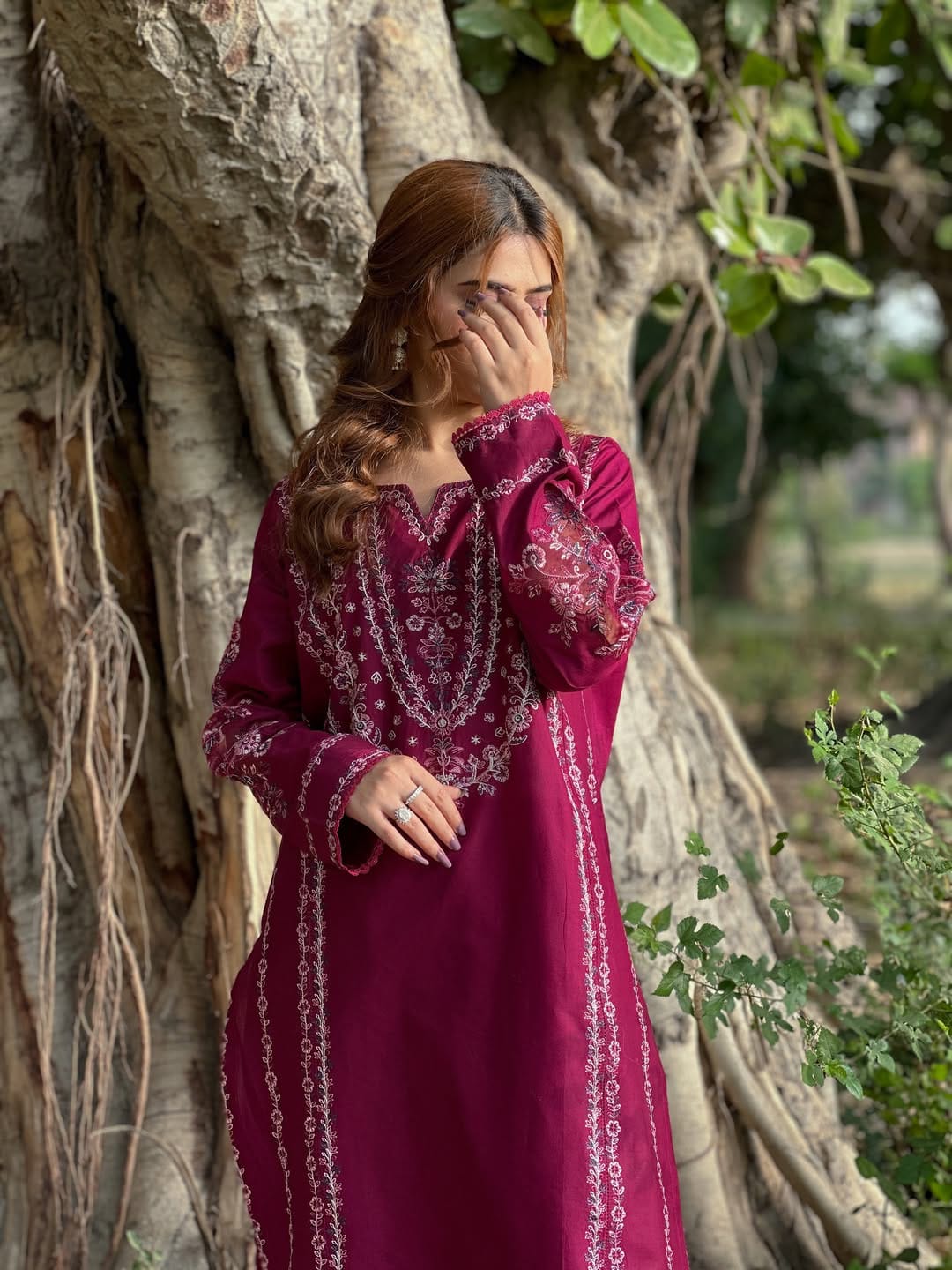 HEAVY EMBROIDERY PURE LAWN 2PC