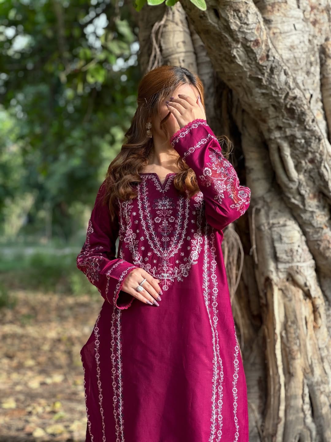 HEAVY EMBROIDERY PURE LAWN 2PC