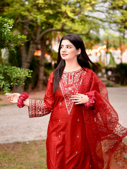 ZAREEN 3PC - EMBROIDERED LAWN DRESS