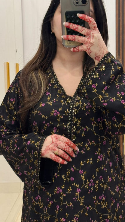 MIDNIGHT GOLD PRINTED 2PC*