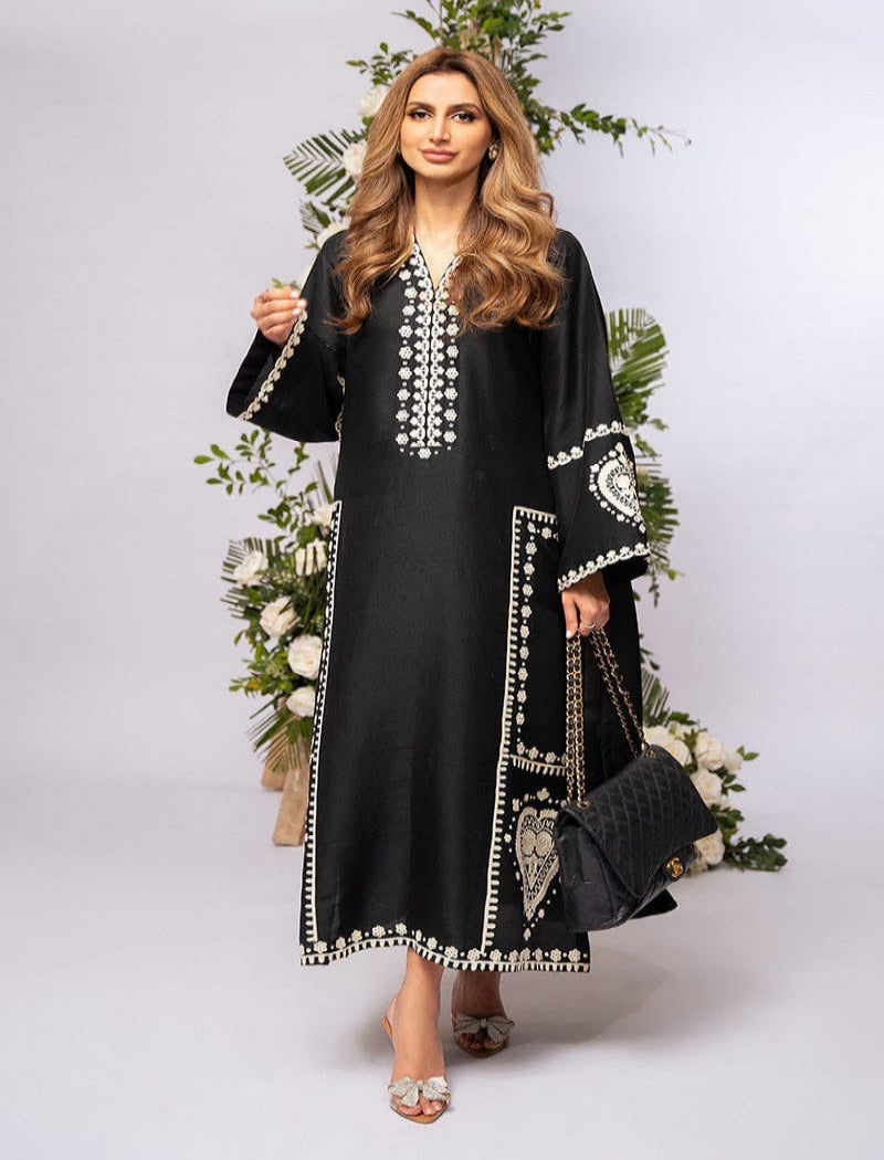 BLACK SPARKLE EMBROIDERY 2PC