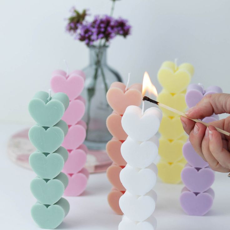 Heart Shaped Pillar Candle