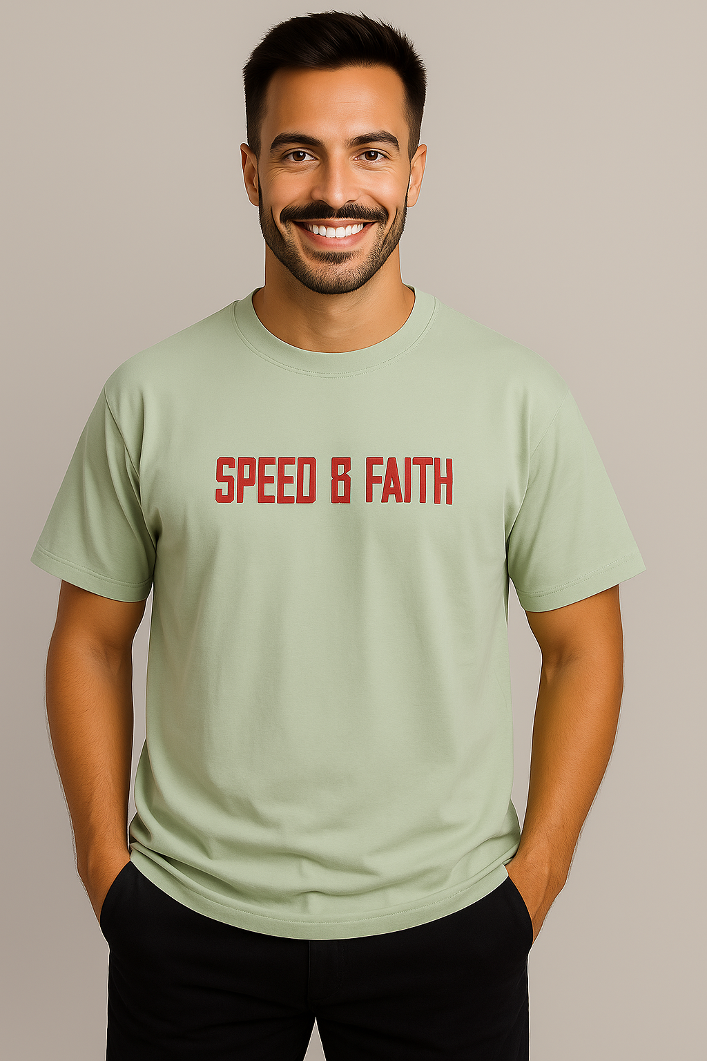 Speed & Faith Round Neck T-Shirt