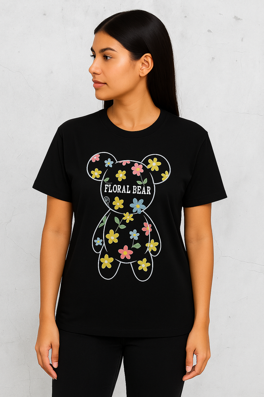 Embroidery Bear Cub T-Shirt