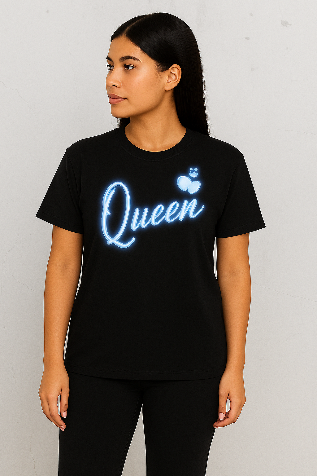 Half Sleeve Black Queen T-Shirt