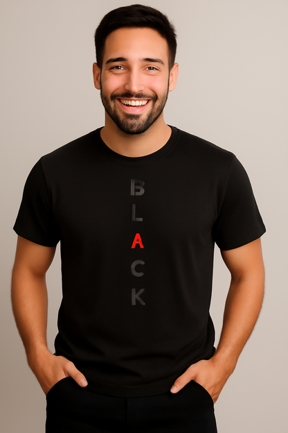 Round Neck Black T-Shirt