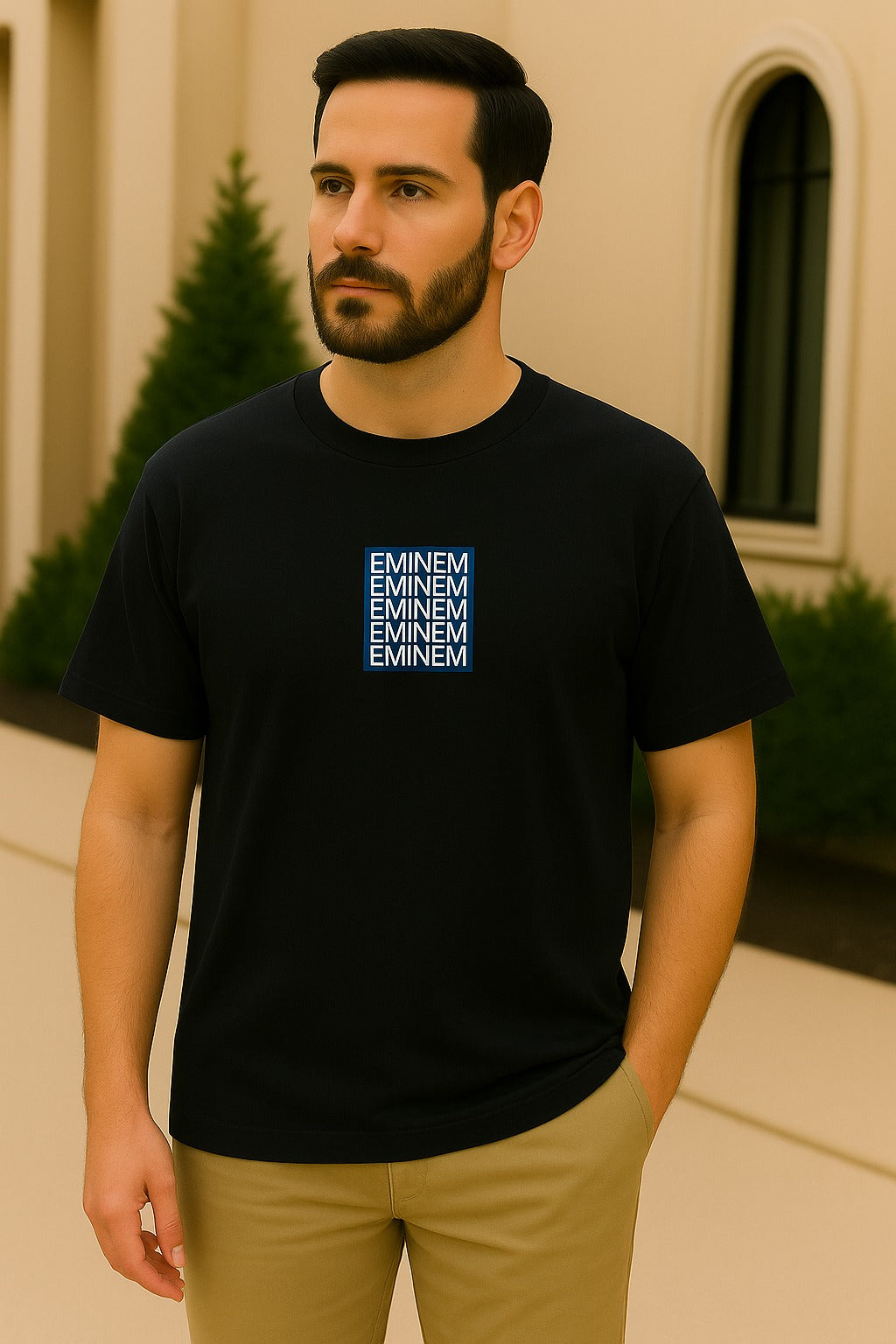Eminem Down Shoulder T-Shirt