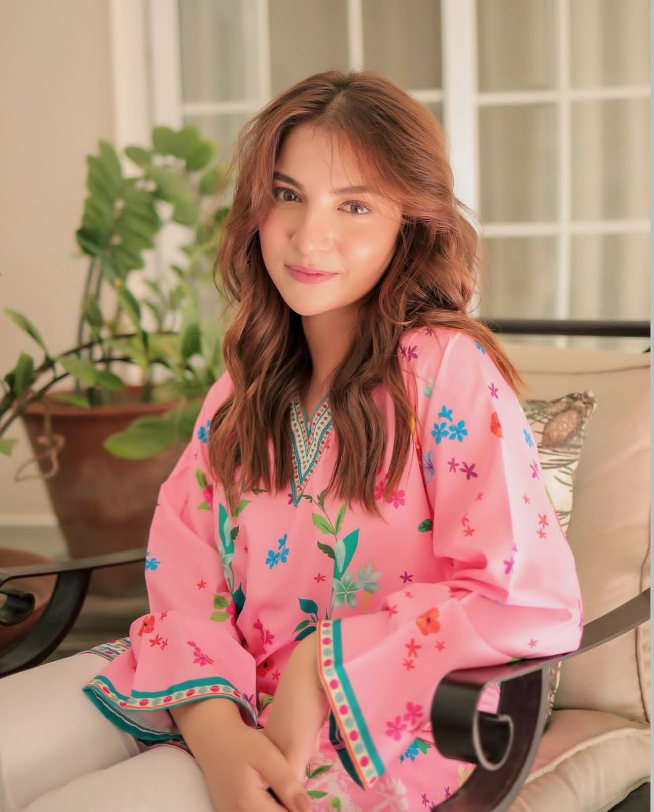 Pink Floral Digital Printed (2 Pc Suit)