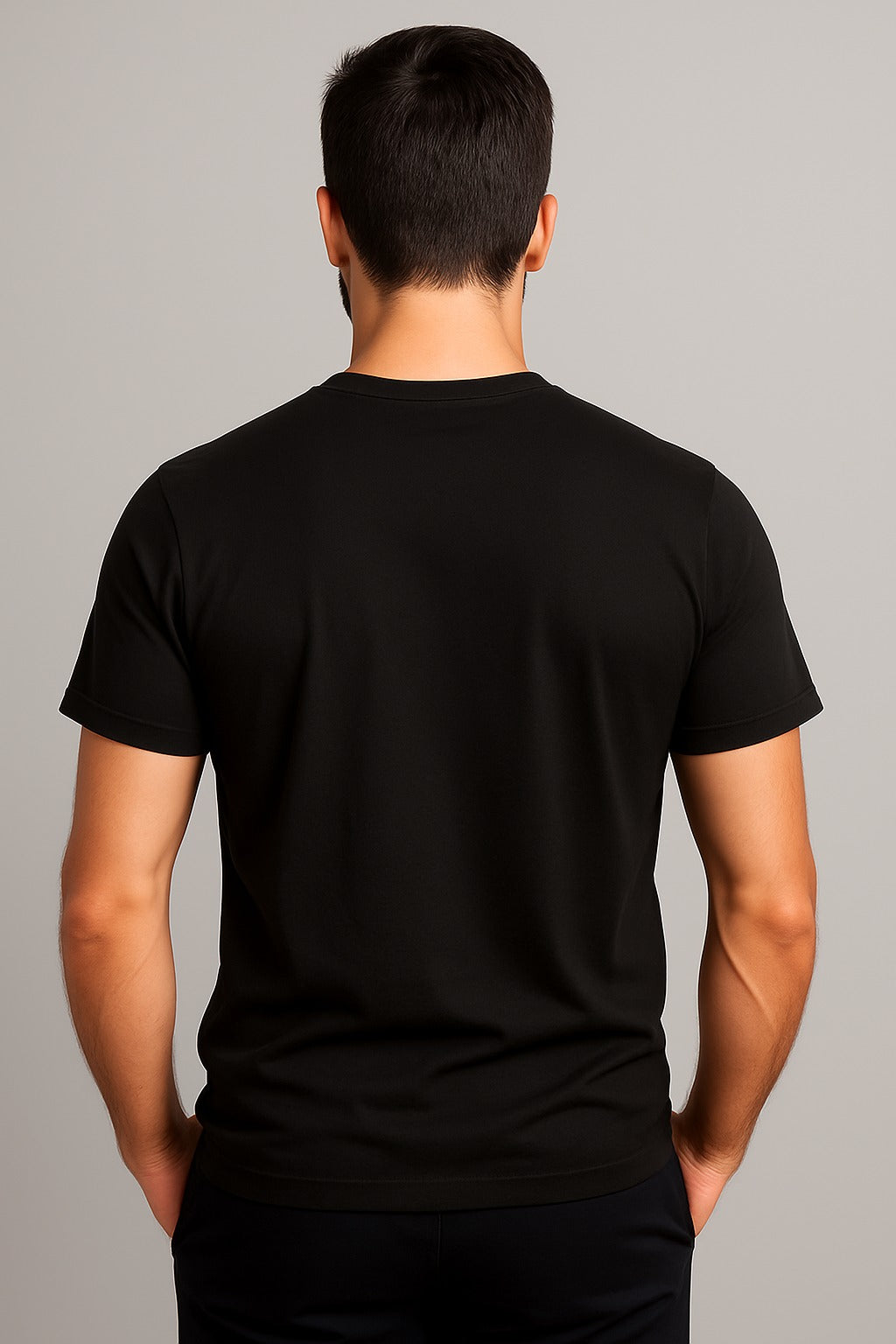 Round Neck Black T-Shirt