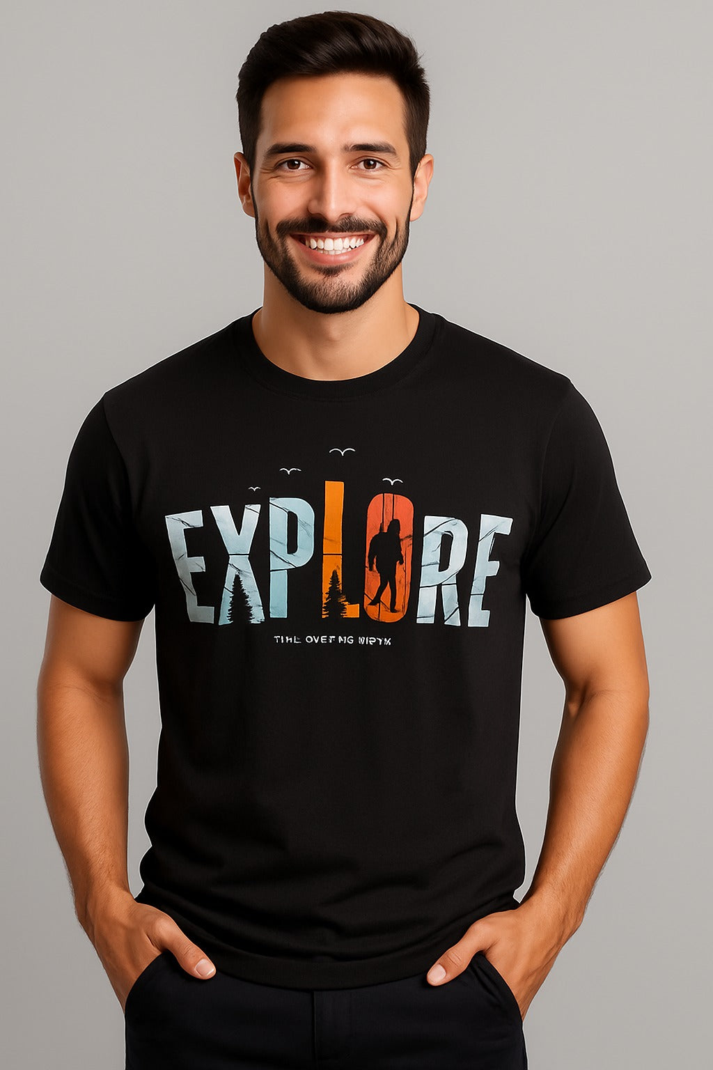 Round Neck Black T-Shirt