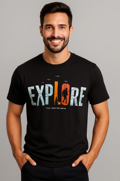 Round Neck Black T-Shirt