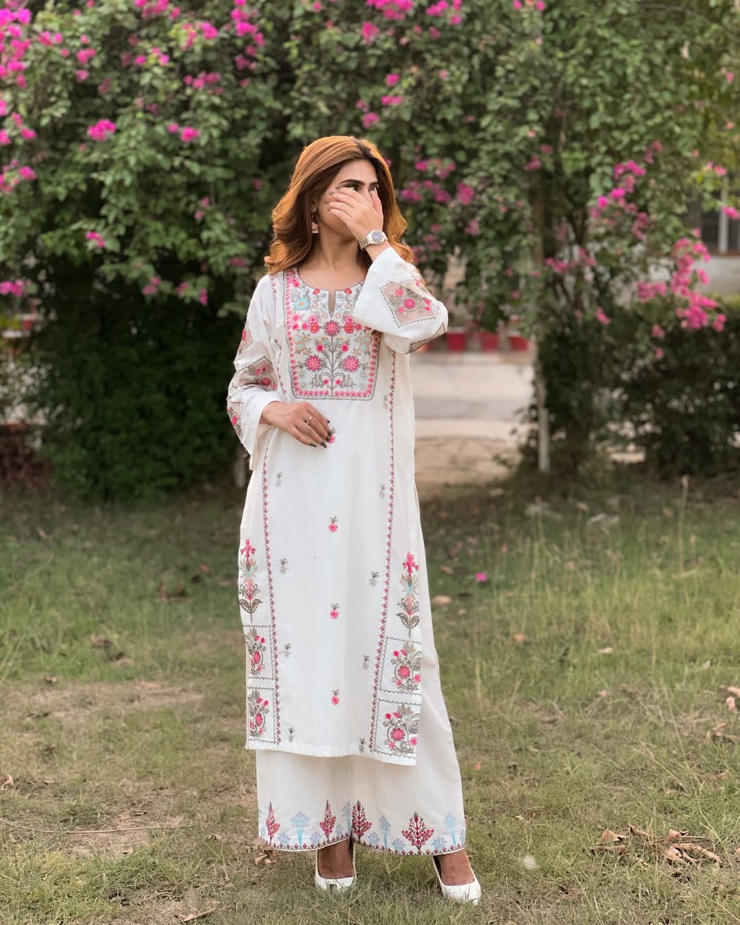 Comfitwears WHITE DOVE EMB 2PC