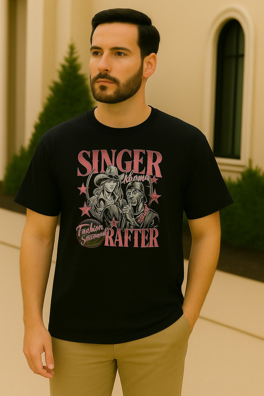 Down Shoulder T-Shirt