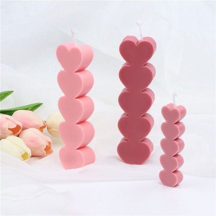 Heart Shaped Pillar Candle